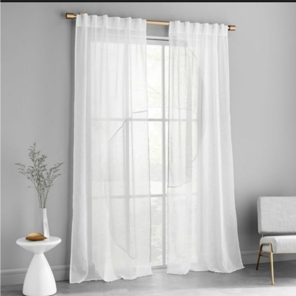 West Elm Contrast Circle Curtains (Set of 6 panels) as is  48 x96 - Picture 1 of 11